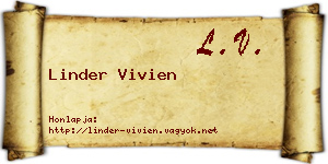 Linder Vivien névjegykártya